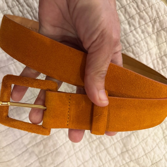 Accessories - W. Kleinberg genuine calf suede Large L belt orange womens